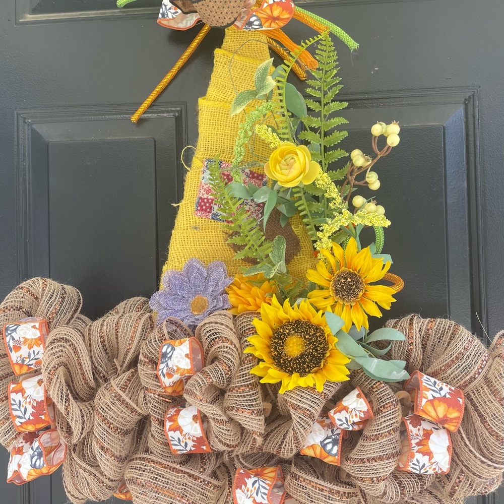 Autumn witch hat Wreath